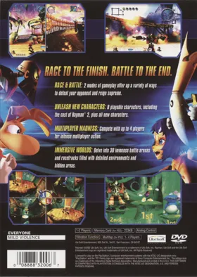 Rayman Arena box cover back